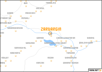 map of Zardargīn