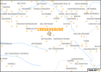 map of Zardeh Savār