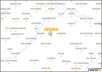map of Zardeh