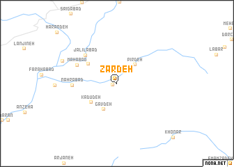map of Zar Deh
