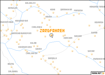 map of Zard Fahreh