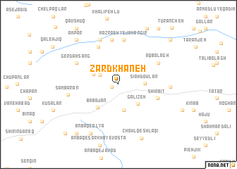 map of Zardkhāneh