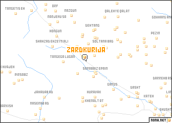 map of Zard Kūrījā