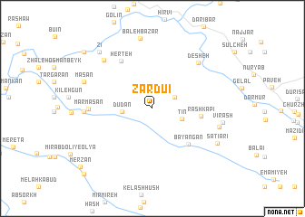 map of Zardūʼī