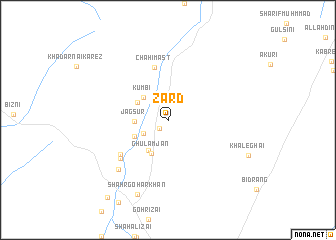 map of Zard