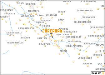 map of Zāre‘ābād