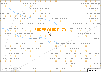 map of Zaręby Jartuzy