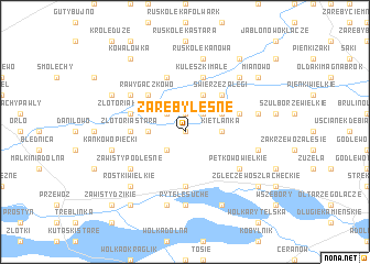 map of Zaręby Leśne