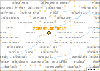 map of Zaręby Warchoły