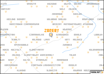 map of Zaręby