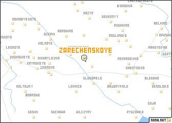 map of Zarechenskoye