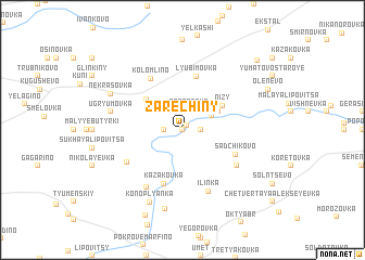 map of Zarechiny