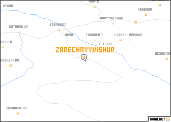 map of Zarechnyy Vishur