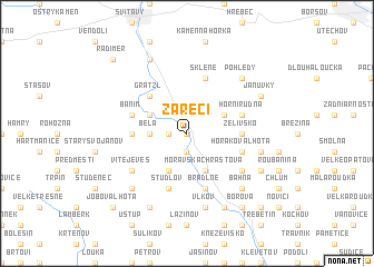 map of Zářečí