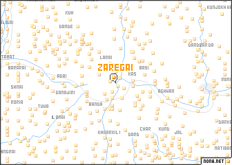 map of Zaregai