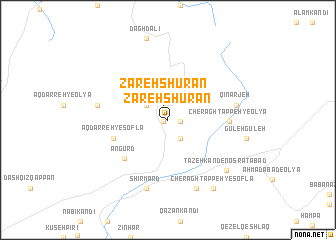 map of Zareh Shūrān