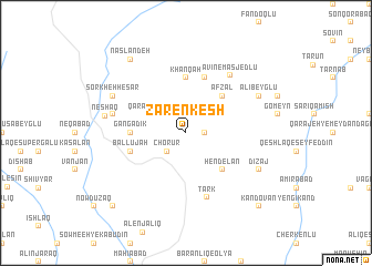 map of Zaren Kesh