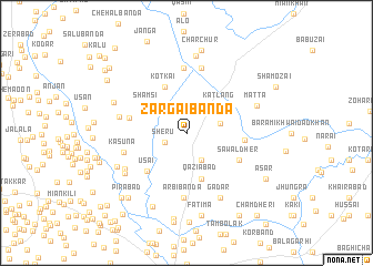 map of Zargai Bānda