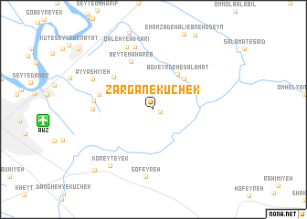 map of Zargān-e Kūchek