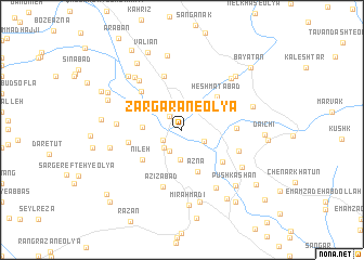 map of Zargarān-e ‘Olyā