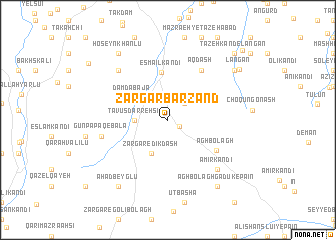 map of Zargar Barzand