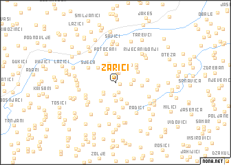 map of Žarići