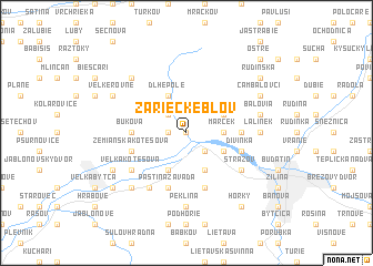 map of Zárieč-Keblov