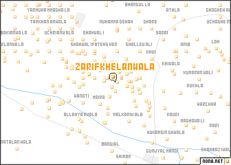 map of Zarīf Khelānwāla