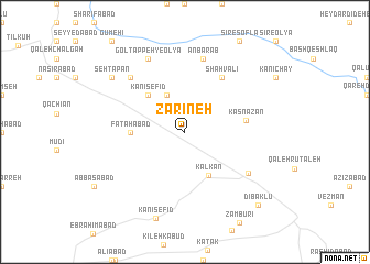 map of Zarīneh