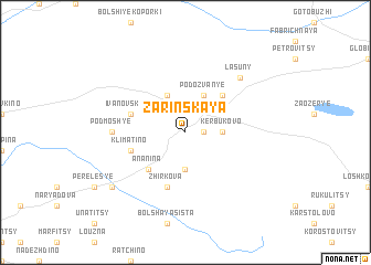 map of Zarinskaya