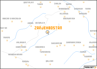 map of Zarjeh Bostān