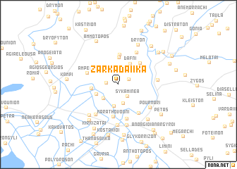 map of Zarkadaíïka