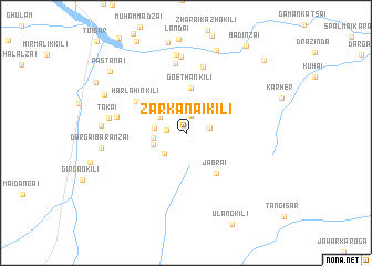 map of Zarkanai Kili