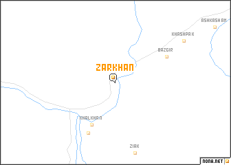 map of Zar Khān