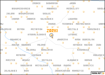 map of Żarki