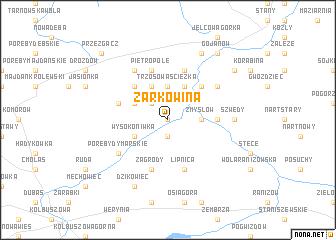 map of Zarkowina