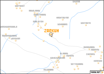 map of Zārkūh