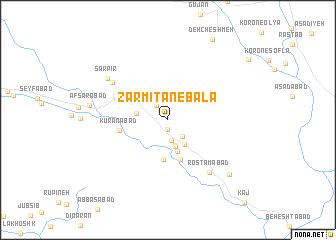 map of Zarmītān-e Bālā