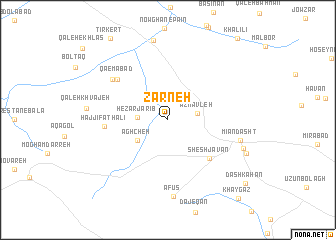 map of Zarneh