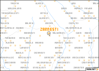 map of Zărneşti