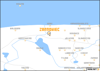 map of Żarnowiec