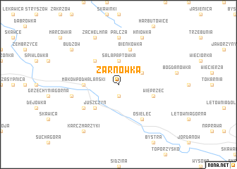 map of Żarnówka