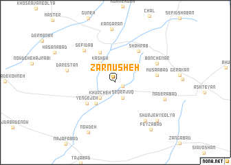 map of Zarnūsheh