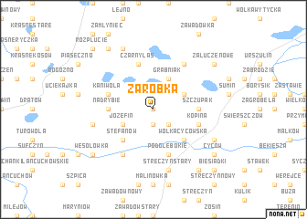 map of Zaróbka