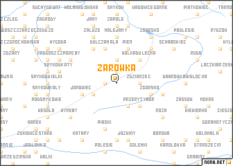map of Żarówka