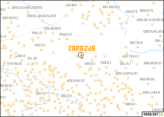 map of Zarožje