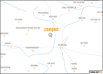 map of Zarqān