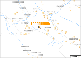 map of Ẕarrābābād