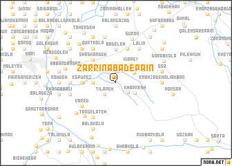 map of Zarrīnābād-e Pā\