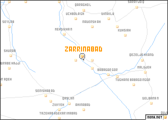 map of Zarrīnābād